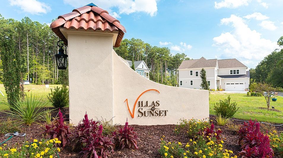 Entrance to The Villas at Sunset in Morrisville NC